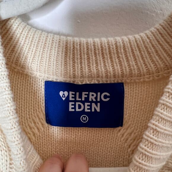 Aelfric Eden Retro 90s Cable Knit Sweater Size M - Picture 3 of 4